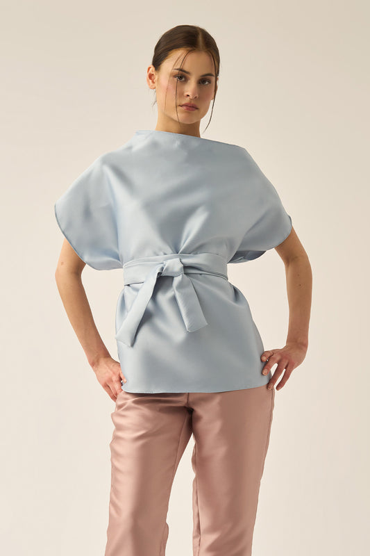 Freya Top in Mikado Silk