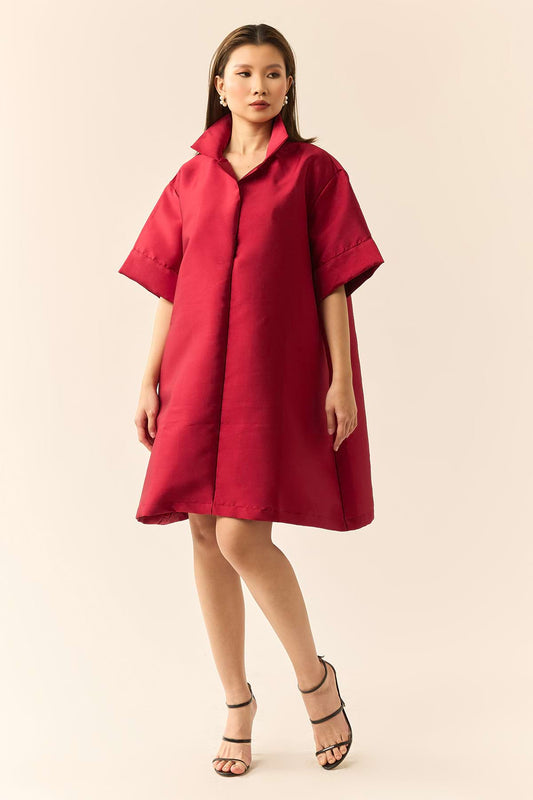 Indira Dress in Mikado Silk