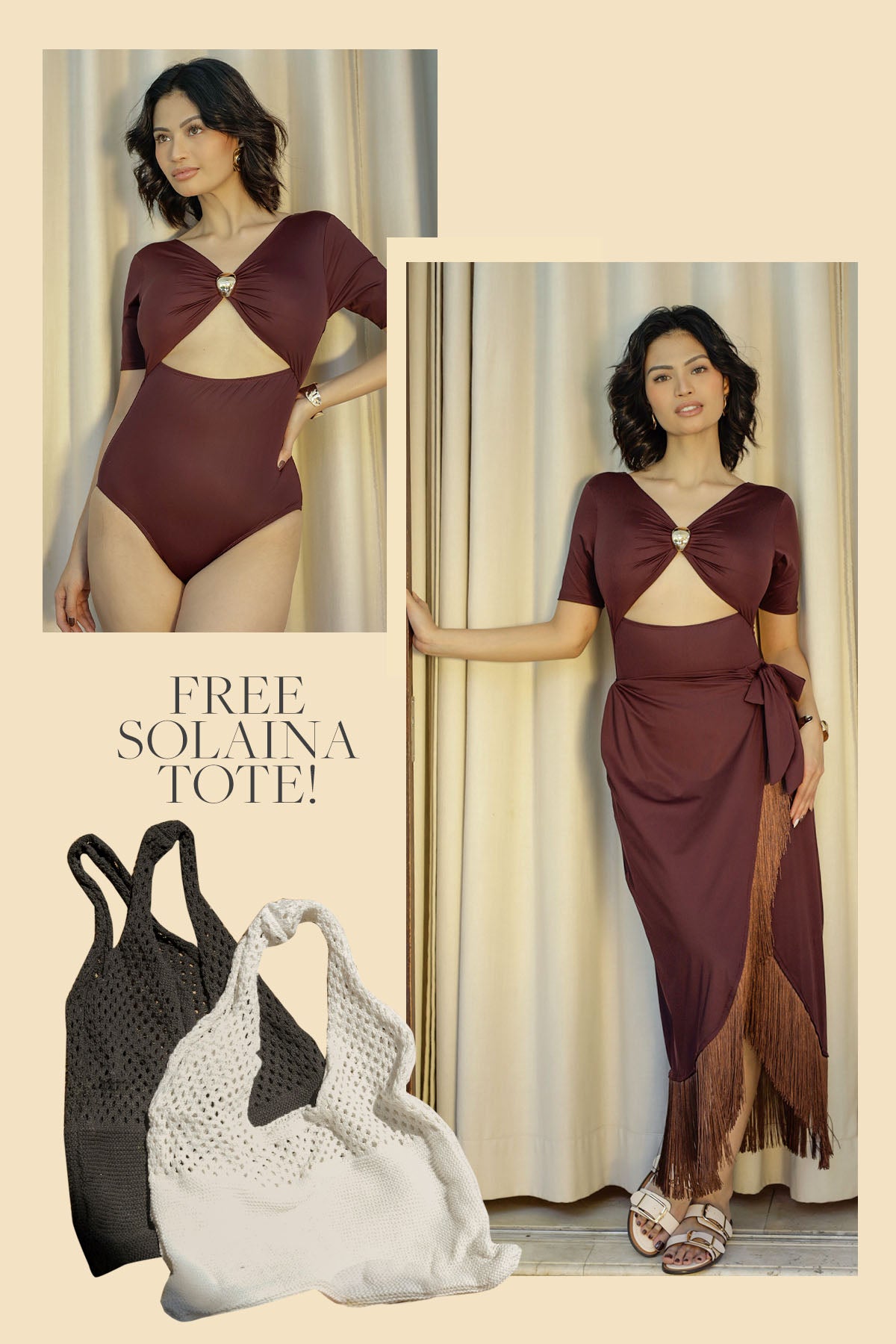 Santorini Bathing Suit and Ibiza Skirt Wrap Set