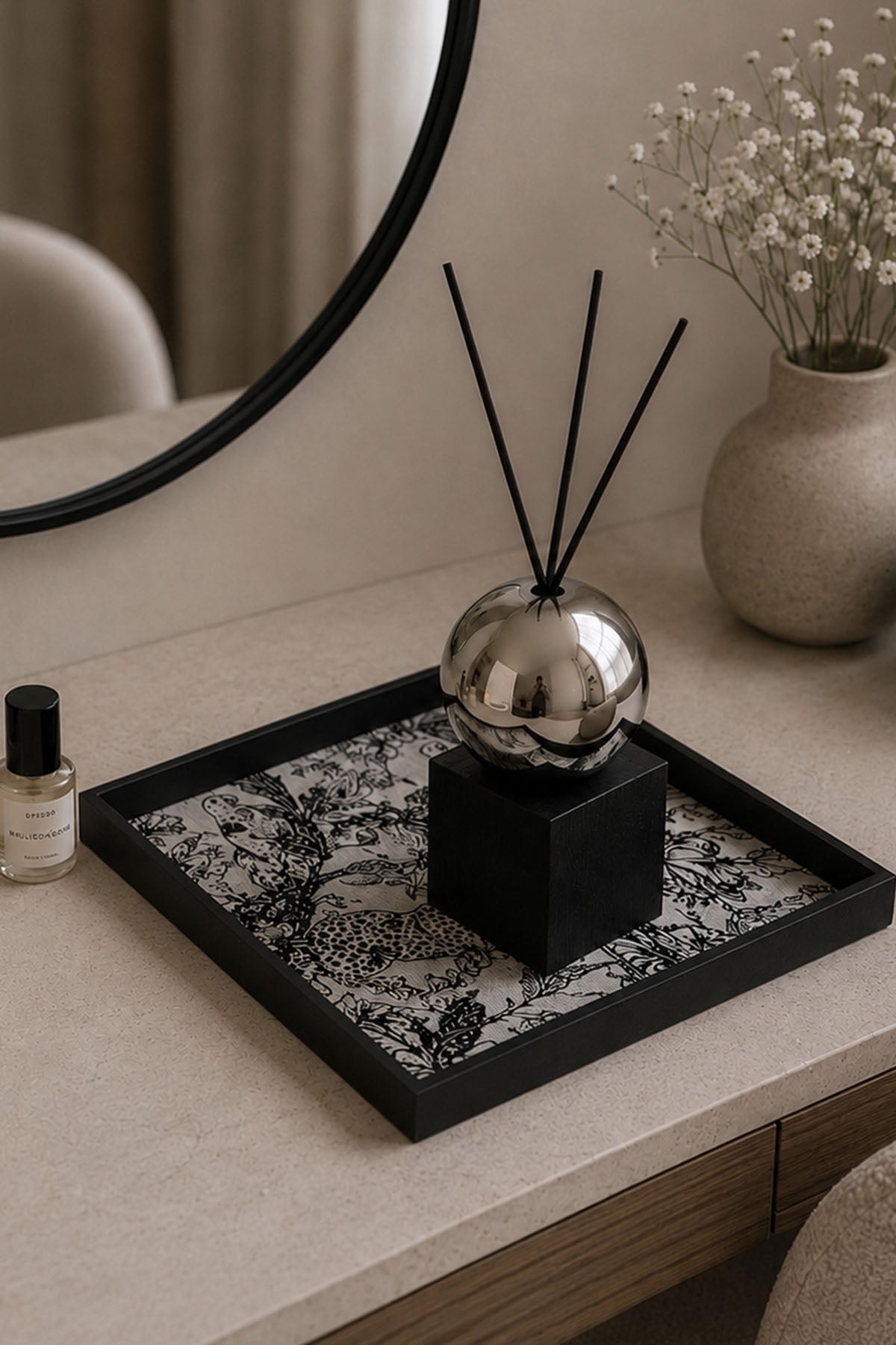 Toile De Jouy Square Tray