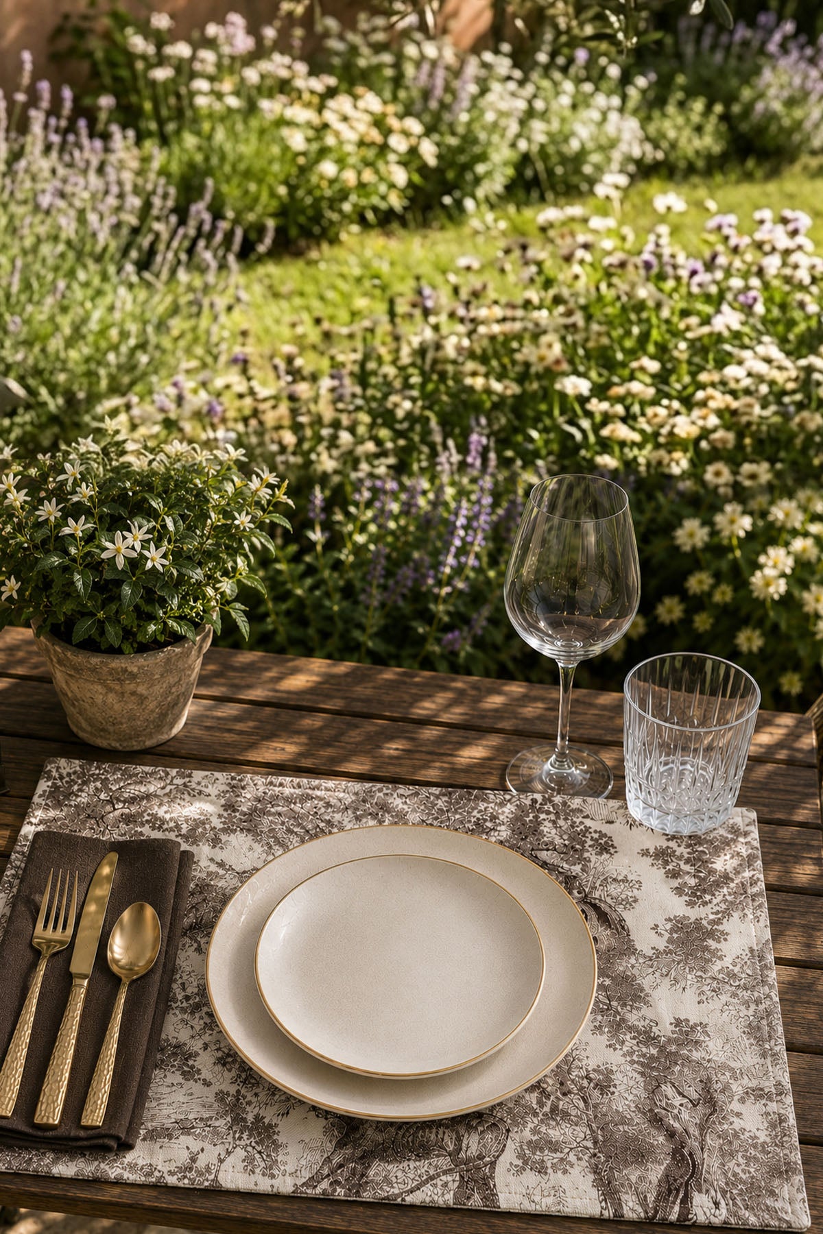 Toile De Jouy Placemats - Mink (Set of 4)