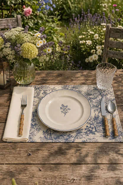 Toile De Jouy Placemats - Blu de France (Set of 4)